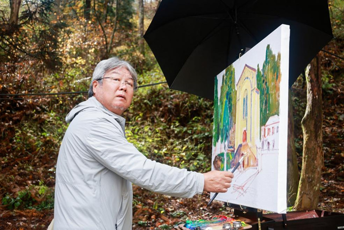 秋日庐山 色彩缤纷：35位油画名家情绘九江“山江湖城”