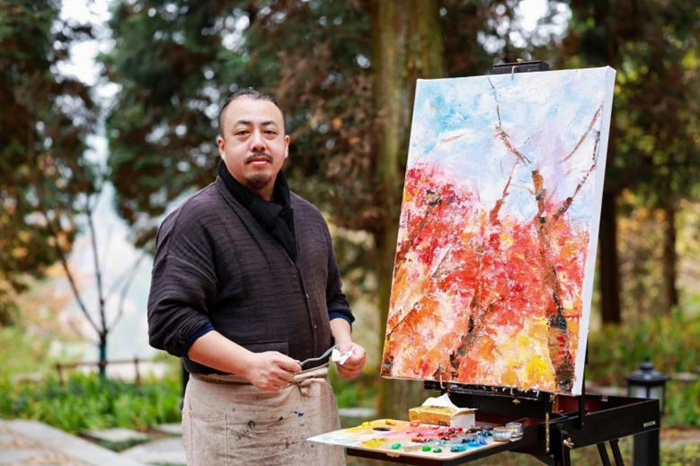 秋日庐山 色彩缤纷：35位油画名家情绘九江“山江湖城”