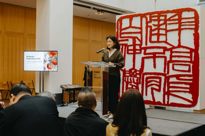 50件套齐白石精品在旧金山展出 水墨与AI共述160岁白石老人的艺术故事