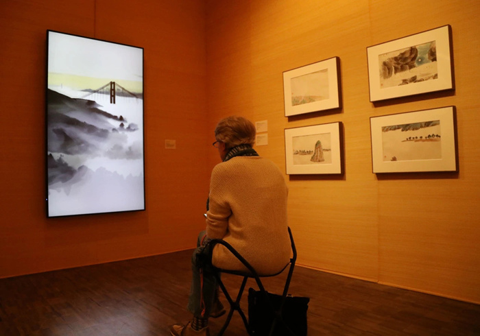 50件套齐白石精品在旧金山展出 水墨与AI共述160岁白石老人的艺术故事