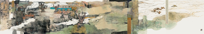 “万古长歌”展览亮相国博：百米中国画长卷再现湖南史前文明