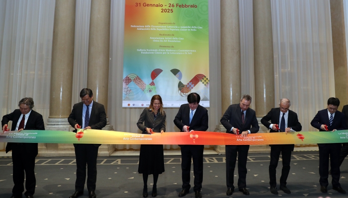 中国当代美术作品展览在意大利罗马开幕