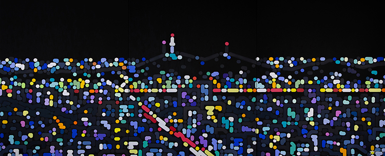 《看他的画得戴副眼镜（二）》：色彩律动的都市诗人