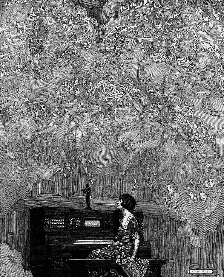 用钢笔画版画的人