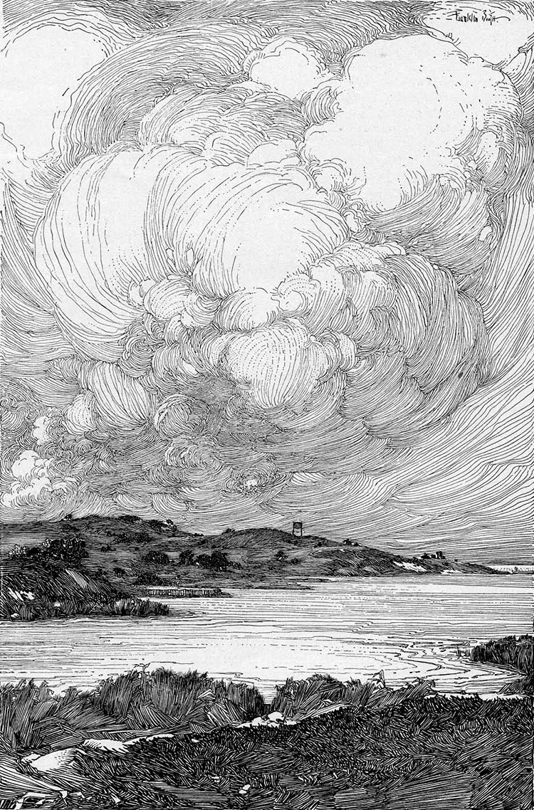 用钢笔画版画的人