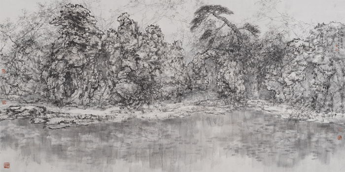 王明明百件园林题材作品亮相国家大剧院 温润笔墨构建东方美学至境