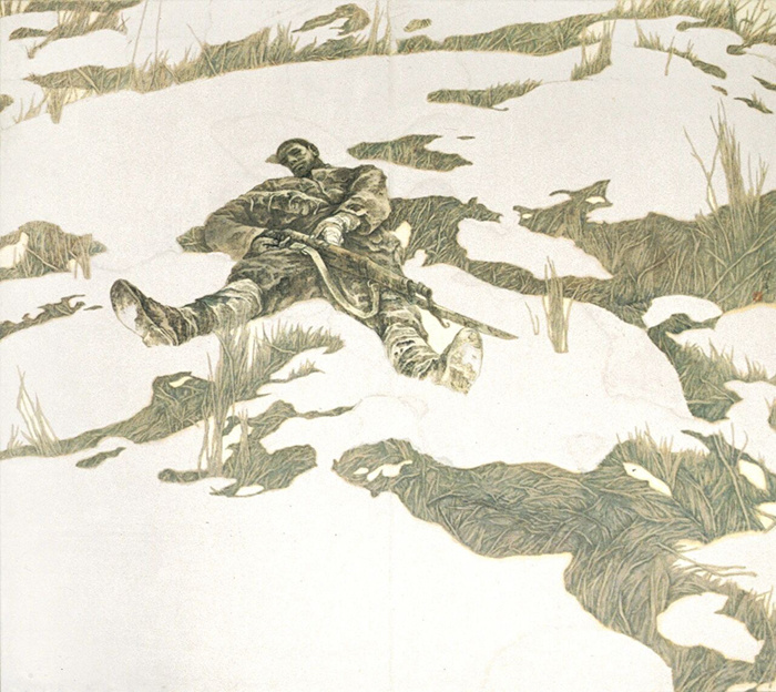 “烽火史诗——赵奇抗战题材绘画展”在合肥亚明艺术馆开幕