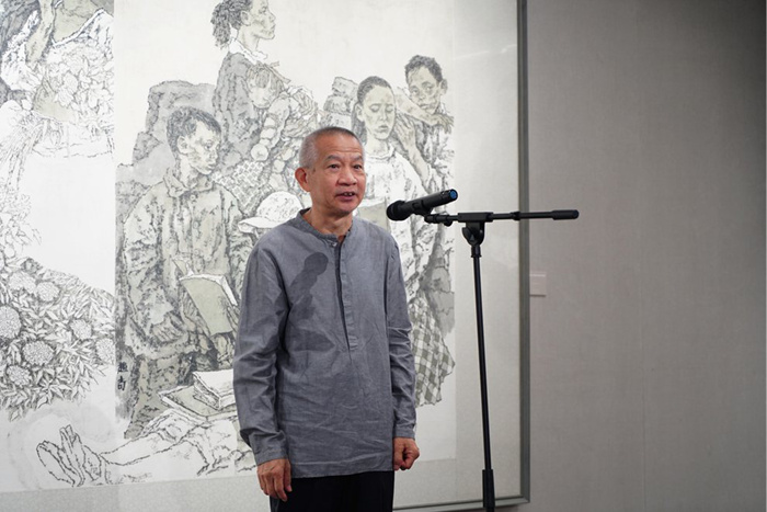 “烽火史诗——赵奇抗战题材绘画展”在合肥亚明艺术馆开幕