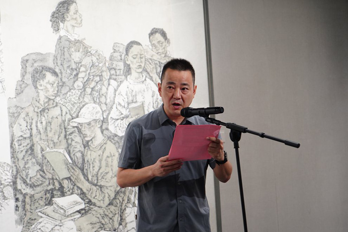 “烽火史诗——赵奇抗战题材绘画展”在合肥亚明艺术馆开幕